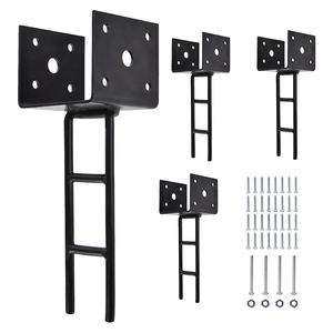 Base de <span class=keywords><strong>poteau</strong></span> noire <span class=keywords><strong>en</strong></span> métal d'ancrage de <span class=keywords><strong>poteau</strong></span> <span class=keywords><strong>en</strong></span> forme de <span class=keywords><strong>U</strong></span> pour support de <span class=keywords><strong>poteau</strong></span> de pont de pergola <span class=keywords><strong>en</strong></span> béton - Product Image 1