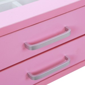 Recién llegados, muebles <span class=keywords><strong>de</strong></span> salón rosa, 12 pequeños cuadrados <span class=keywords><strong>de</strong></span> almacenamiento, <span class=keywords><strong>MESA</strong></span> <span class=keywords><strong>DE</strong></span> <span class=keywords><strong>MANICURA</strong></span> con cajones para tienda <span class=keywords><strong>de</strong></span> uñas - Product Image 6