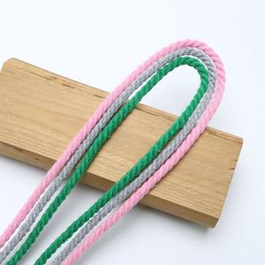 เชือกถักฝ้ายจีนขายดี ขนาด 1-8 มม. ความทนทานสูง 100% ฝ้าย 3 เส้น หลายสี - Product Image 3