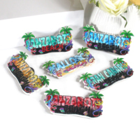 Individueller Lanzarote Harz-Kühlschrankmagnet 3D Strand Vulkan Souvenir Kühlschrankmagnet mit Eigenem Logo Design Werbe-Kühlschrankmagnet