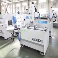 Centre d'usinage pour portes et fenêtres en aluminium PARKER CNC 3 axes avec système de commande SYNTEC complet, pour le perçage et le fraisage