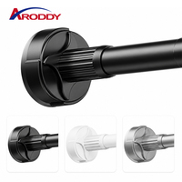 ARODDY Tringle à rideau réglable sans perçage 25 mm, 27,56-47,24 pouces, robuste en acier au carbone, avec verrouillage interne