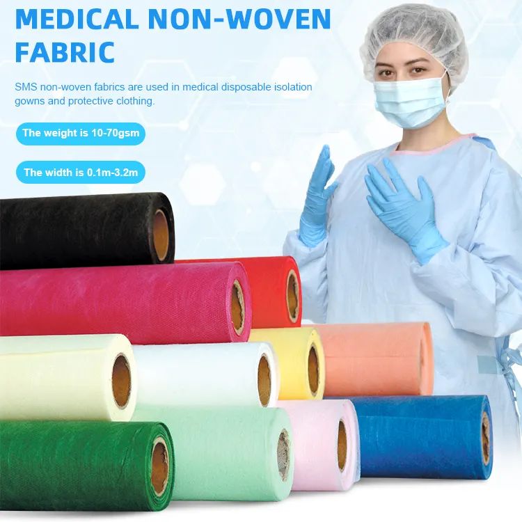 Hot Sell Super Soft SS SSS SMS SMMS Medical Gown Baby Diaper Nonwoven Fabric