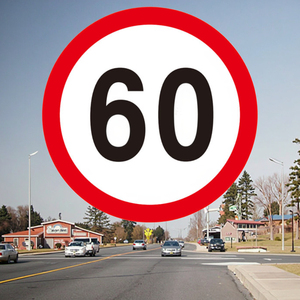 Il segno riflettente del piatto di alluminio del limite di velocità della strada di traffico può essere modello personalizzato - Product Image 2