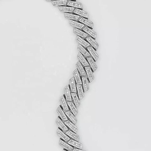 Premium Mens Cuban <b>Link</b> Chain Necklace with Lab Grown Diamond Style Sparkling Hip Hop Fashion Jewelry for Daily Wear and Parties - Product Image 5