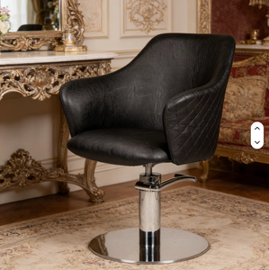 Silla de Estilismo Ergonómica de Cuero Plegable, Ajustable en Altura, Giratoria 360 Grados, con Elevación Hidráulica para Barbería, Venta al Por Mayor - Product Image 4