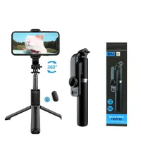 Treppiede estensibile senza fili staccabile leggero portatile del bastone di selfie di rotazione flessibile del bastone 360 di Q02 BT