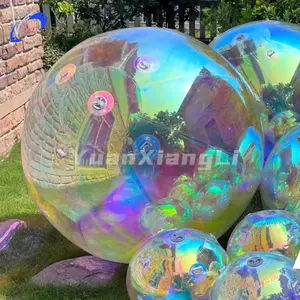 Events Wedding Party Decor PVC Big Shiny Metallic Mirror Inflatable Balls Gold Inflatable Mirror Ball Sphere Balloon For Sale