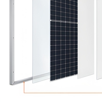 Panneau solaire monocristallin bifacial de type N 182, 650W, 132 cellules, module photovoltaïque pour projets commerciaux