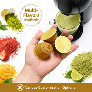 แคปซูลชาเขียวมัทฉะสำหรับเครื่อง Dolce Gusto ขายส่งจำนวนมาก บรรจุภัณฑ์แบบกล่องสั่งทำได้ รับผลิตแบบ OEM แบรนด์ส่วนตัว ขายตรงจากโรงงาน ราคาพิเศษ - Product Image 5