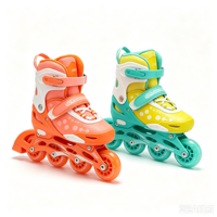 Magnifiques patins à roulettes avec roues lumineuses en PU et roulements ABEC-7, combinés à un châssis solide en PP pour les sports de plein air des adultes