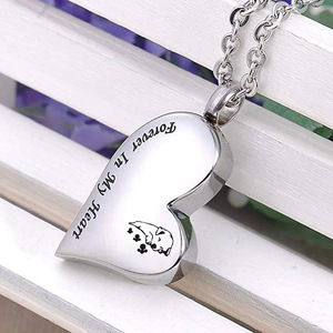 Cuore ricordo gioielli cremazione gioielli ricordo collana urna commemorativa per le ceneri per le donne uomini mio caro cane per sempre nel mio cuore - Product Image 3