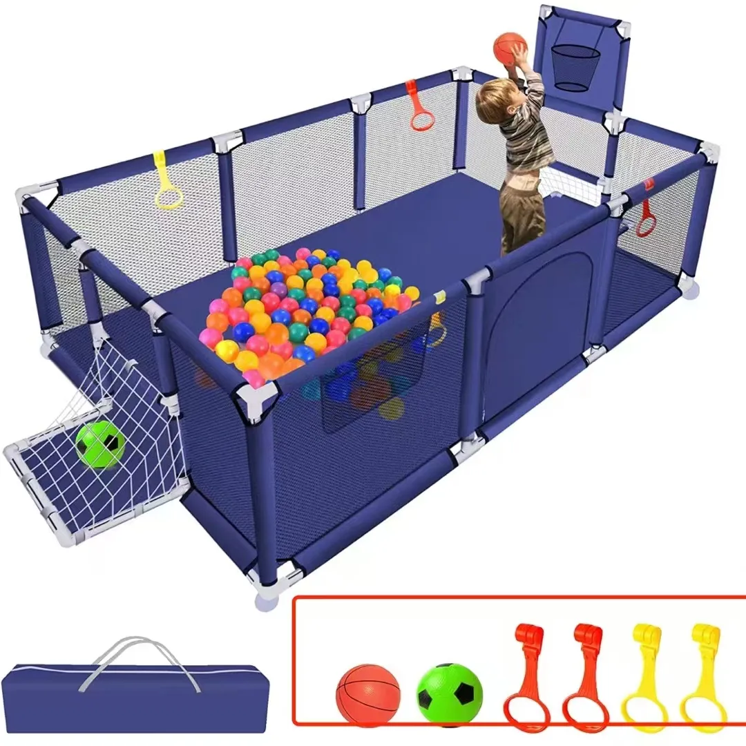 Baby Safety Playpen baby fence playground Indoor baby Playard Toddler Playpen with Basketball hoop