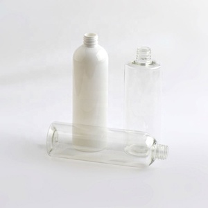 Empty Shampoo Lotions Package 100ml 150ml 250ml 300ml Clear Amber Blue Green White PET Plastic Bottles with Press Disc Cap - Product Image 3