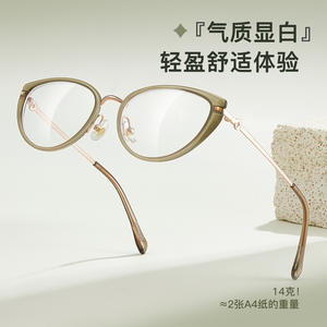 Monture de lunettes Danyang Cat Eye en résine TR anti-lumière bleue unisexe, monture complète S12016 - Product Image 4