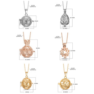Pendentif diffuseur d'huiles essentielles tendance en acier inoxydable 316L ajouré, unisexe, avec chaîne ondulée ouvrable - Product Image 6