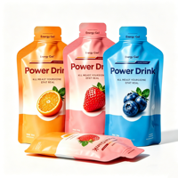 Sachets personnalisés en forme de bouteille de 5 ml, 10 ml, 15 ml pour aliments pour bébés, boissons, emballages liquides, gels énergétiques, boissons, bière (avec gravure)