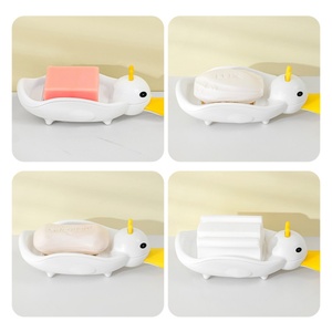 Cute Duck Design Non-Slip Drainage Soap Box Organizer Holder for Convenient Storage and Display Soap <b>Dishes</b> <b>Rack</b> - Product Image 5