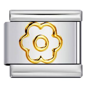 Module italien DIY Fashion Bangle Acier <span class=keywords><strong>Or</strong></span> Argent Estampage Motif Bracelet à breloques italien - Product Image 1