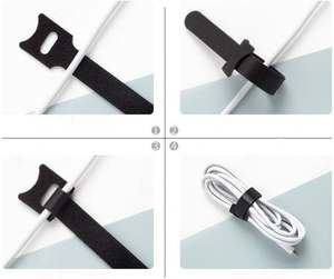 Al por mayor Bridas de nailon ecológicas reutilizables, autoadhesivas de doble cara, ajustables, lavables, con cierre de gancho y bucle de doble cara - Product Image 5