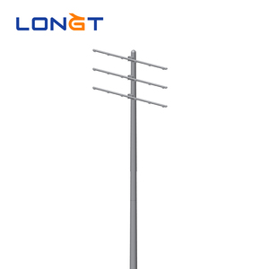 Mât conique en acier au carbone galvanisé à chaud de 14 m pour éclairage extérieur (projecteurs/éclairage de zone) résistant au vent de 180 km/h, garantie 5 ans - Product Image 1