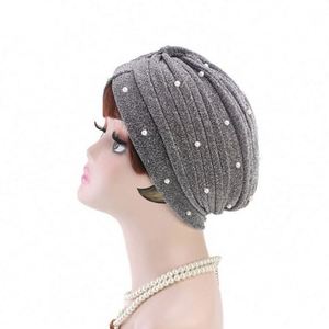 Wholesale Fashion Multifunction Women's Twist Turban Headwrap Stitching Knotted Headscarf Polyester Muslim <b>Hat</b> - Product Image 4