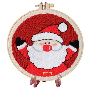 Kits de Bordado XIXI, Tela de Monje, Aguja de Punch, Adornos Navideños Hechos a Mano, Material de Bordado de Poliéster para Principiantes - Product Image 5