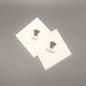 定制2层餐巾，带标志图纸一次性晚餐鸡尾酒饮料白色印花餐巾薄纸餐巾 - Product Image 4