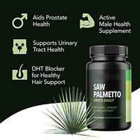 Pilules de Saw Palmetto à Prix d'Usine, Complément Herbal pour Hommes, Santé de la Prostate, Complément pour la Croissance des Cheveux, Santé Urinaire