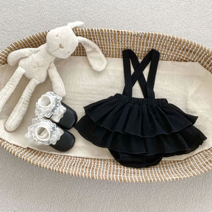 Busana baju anak perempuan, baju anak perempuan, baju katun Jacquard, baju bayi baru lahir, warna Solid, baju anak-anak - Product Image 4