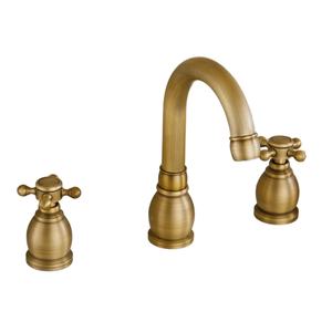 Grifo de Lavabo de Latón Antiguo, Grifo Mezclador de Bañera Montado en Cubierta, Grifo de Doble Manija, Juego de Grifo de 3 Orificios, Grifo de Bañera, Grifo de Baño - Product Image 1