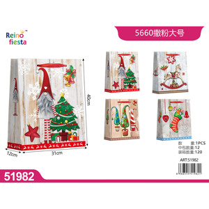 Grandi sacchetti regalo di natale festivo per feste eleganti disegni per decorazioni natalizie - Product Image 1
