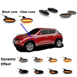 Factory Clear lens LED car Dynamic Side Marker Turn Signal Light For Nissan Qashqai Dualis Juke Micra March Note X-Trail Cube