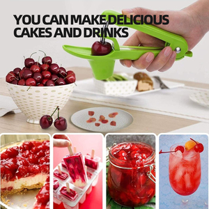 เครื่องแยกเมล็ดเชอร์รี่และมะกอกสแตนเลสพร้อมตัวล็อค อุปกรณ์แยกเมล็ดแบบพกพาใช้งานง่ายสำหรับแยมเชอร์รี่ ครัวเรือน คาเฟ่ - Product Image 6
