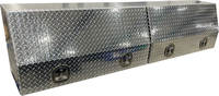 Boîte à outils utilitaire en aluminium à montage latéral, robuste, étanche, pour extérieur, avec portes à double charnière en diamant TP