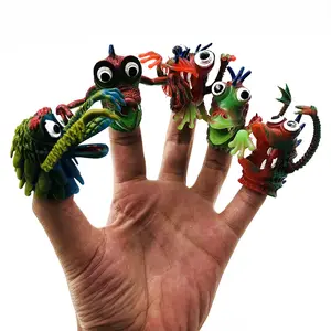 कार्टून सिलिकॉन पशु उंगली कठपुतलियों राक्षस कहानी कहने के लिए गुड़िया बच्चों के खिलौने उपहार उंगलियों