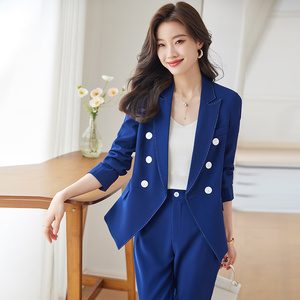 Pantalons de mode pour femmes de haute classe, de haute qualité, pour les occasions formelles, costume à manches longues, costume d'affaires, ensemble deux pièces - Product Image 2