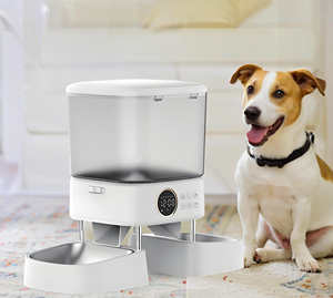CITICITY OEM Pet Products 5L Automatic Portable Food Dispenser Push Button Double Bowl Dog <b>Cat</b> Smart Pet <b>Feeder</b> - Product Image 4