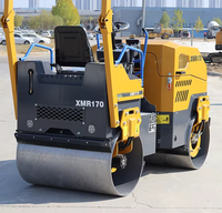 Nouvelle marque chinoise, compacteur à double tambour de 1,7 tonne, profondeur de compactage élevée, rouleau compresseur routier XMR170 avec moteur diesel