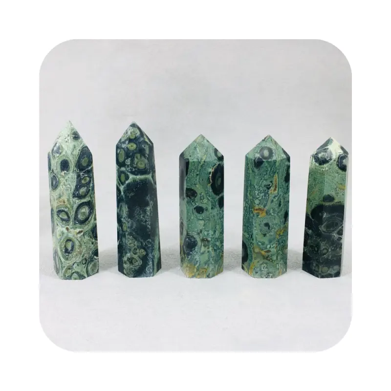 Di alta qualità naturale meditazione energia semi-preziosa pietra artigianato punto di cristallo Kambaba Jasper torre per fengshui