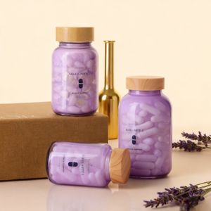 Fabricant de flacons en verre pour pilules, flacon de luxe pour <span class=keywords><strong>complément</strong></span> de croissance des <span class=keywords><strong>cheveux</strong></span>, pots en verre pour vitamines pour hommes et femmes, beauté et compléments - Product Image 6