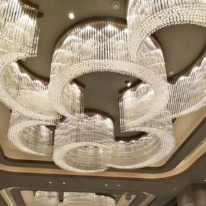 <span class=keywords><strong>Talin</strong></span> Lighting Hotel Villa Custom Large Project Luxury Crystal Chandelier Accesorio de iluminación LED para Hotel Personalizar Chandelier - Product Image 5