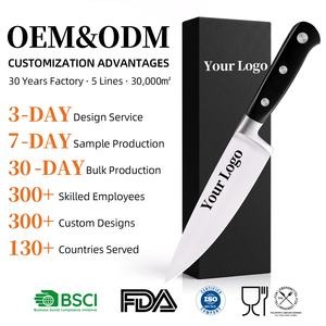 Couteau de <span class=keywords><strong>chef</strong></span> en acier inoxydable à haute teneur en carbone 50CR15MOV de 8 pouces, logo OEM/ODM personnalisé, couteau à découper la viande, manche en ABS, couteau de cuisine pour <span class=keywords><strong>chef</strong></span> - Product Image 4
