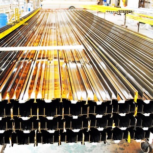 Bóng K Vàng Chải Nhôm Hồ Sơ, Nhôm Cạnh Niêm Phong Phần, Điện Di Vàng Anodized Nhôm - Product Image 5