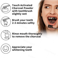 Poudre de Blanchiment des Dents au Charbon Actif Naturel de Menthe, Marque Privée, Vente Chaude