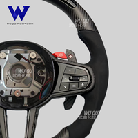 Volant en fibre de carbone CS adapté aux BMW Série 1 2 3 4 5 6 7 8 G20 G26 G30 G01 G02 G80 G82 G87 M3 M4 Accessoires de voiture