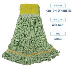 Cabezales de Mopa EcoMop Grandes de Fibra Reciclada en Verde (12/Caja) - Boardwalk BWK1200LCT - Product Image 3