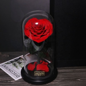 Suministro directo de fábrica 2023, superventas, Rosa eterna, flor preservada, <span class=keywords><strong>rosas</strong></span> para siempre en cúpula de cristal led - Product Image 2
