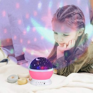 Projecteur d'étoiles pour chambre d'enfant, lampe LED de nuit, décoration de chambre de bébé, étoiles rotatives, lune, silicone, branchement électrique, commande tactile - Product Image 4