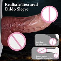 Manchon d'extension en silicone à picots pour homme, épaissi, pour retardement de l'éjaculation, jouet pour adulte, vente en gros d'usine, fournisseur OEM